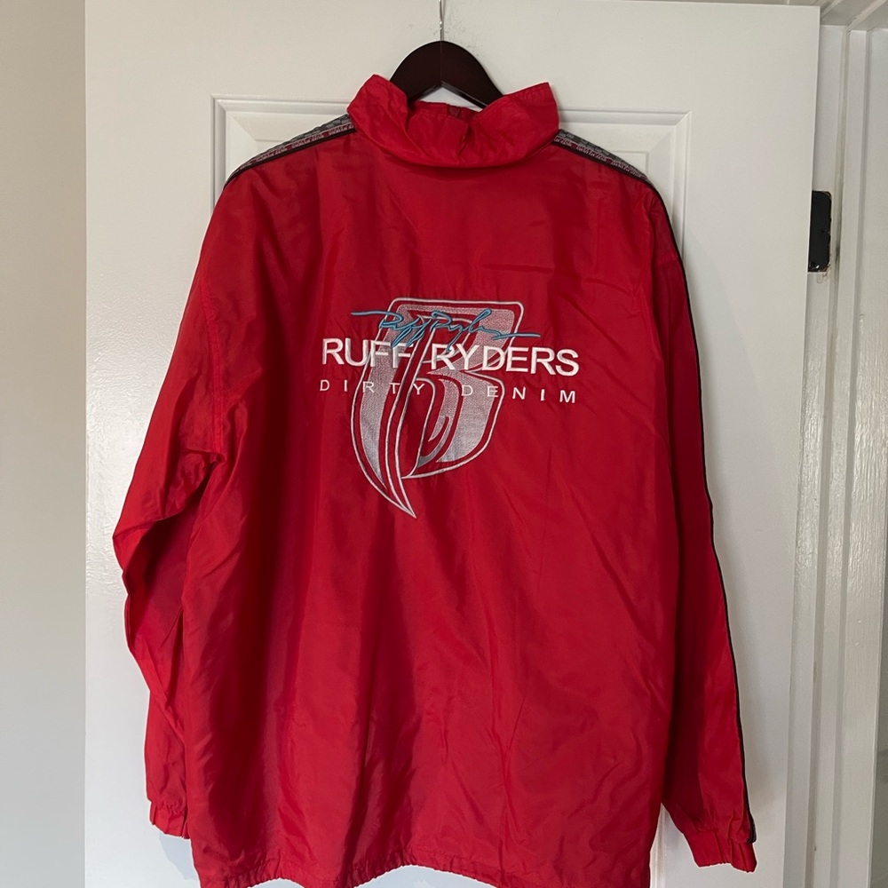 Dmx Ruff Ryders wind breaker red size large